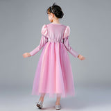 Luxe Roze Rapunzel Winter Prinsessenjurk