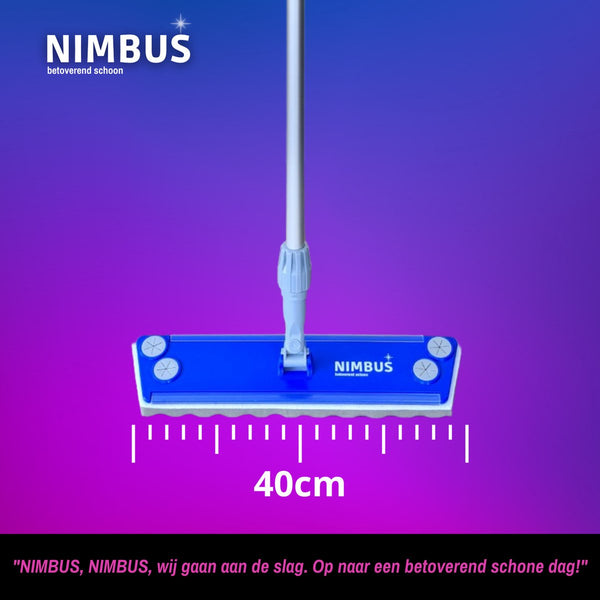 NIMBUS Vloerwisser XXL - Telescoopsteel - Geschikt voor Swiffer XXL en Leifheit vloerdoekjes - 40cm breed