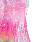 Zeemeerminstaart met bikini verkleed set Regenboog Kleuren