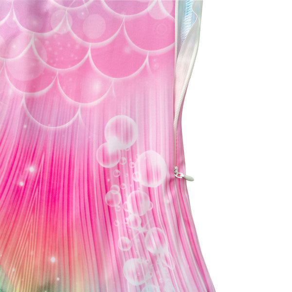 Zeemeerminstaart met bikini verkleed set Regenboog Kleuren