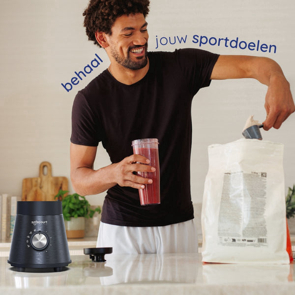 Safecourt Kitchen Power blender - 5 automatische programma's - Smoothie maker - 1300 Watt - Zwart