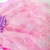 Zeemeerminstaart met bikini verkleed set Regenboog Kleuren met MONOVIN