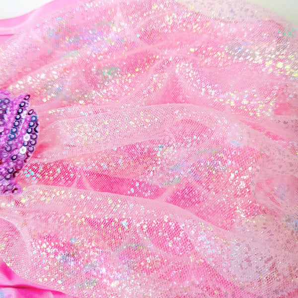 Zeemeerminstaart met bikini verkleed set Regenboog Kleuren met MONOVIN