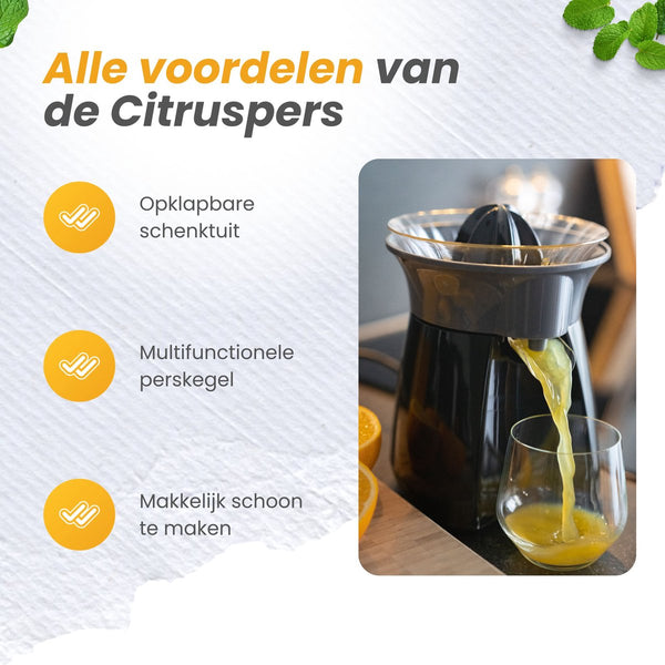 GoodForce Citruspers - Elektrische Sinaasappelpers - Fruitpers - Citroenpers