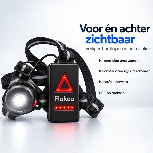 Hardloopverlichting met Borstharnas – Hardlooplamp met Voor- en Achterlicht – Reflecterend & Verstelbaar – USB Oplaadbaar – Hardloop Licht voor Joggen, Wandelen & Avondlopen