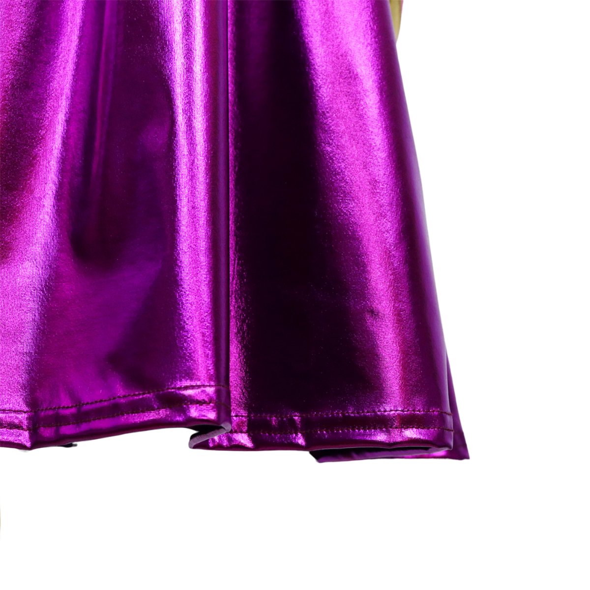 Metallic Superheldin Verkleedjurk met cape en kroon Roze & Paars