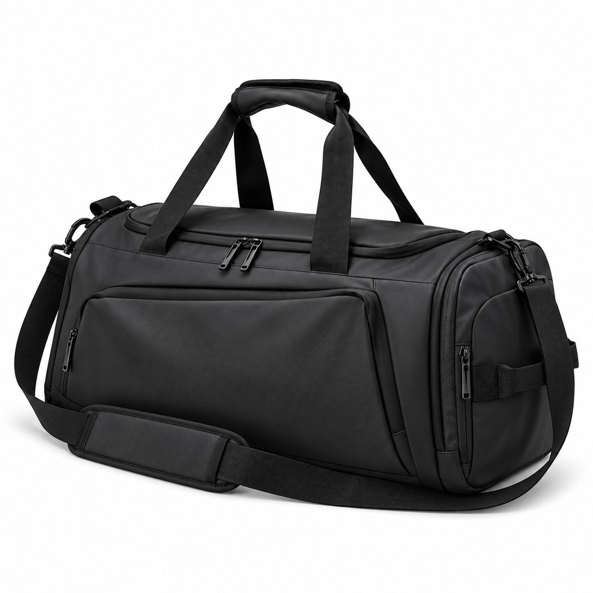 Sporttas 40L – 3-in-1 Sporttas, Reistas & Rugzak – Met Schoenenvak – Schoudertas met Rugzakbanden – Weekendtas – 58 × 26 × 26 cm – Zwart
