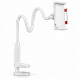 Telefoonhouder Bureau met Flexibele Arm – Telefoon- & Tablethouder met Tafelklem – 76 cm Verstelbare Arm – Voor Bed, Bureau & Tafel – Wit