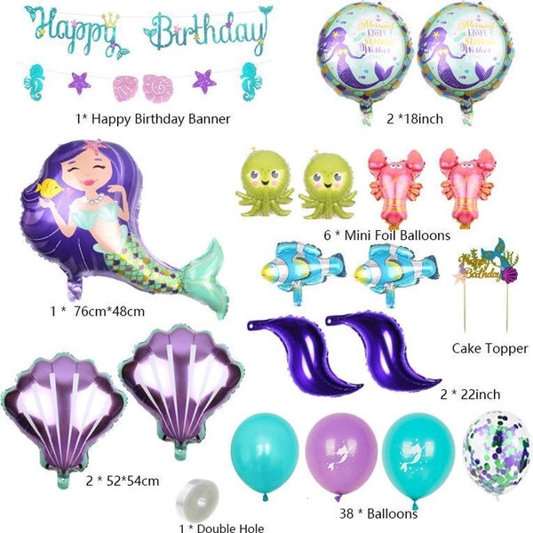 Zeemeermin Verjaardag Versiering set