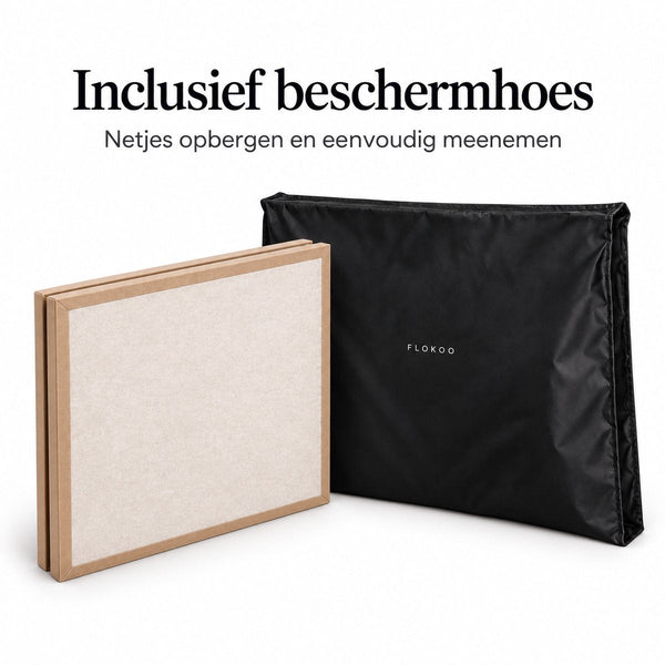 Opvouwbaar Puzzelbord voor 1000 Stukjes – Puzzelmat & Puzzelplaat 80 x 60 cm – Draagbaar Puzzelbord met Beschermhoes – Antislip Oppervlak – Beige