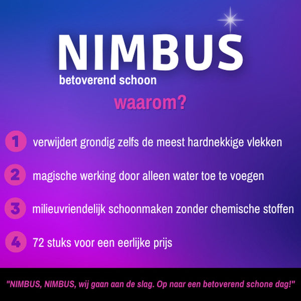 NIMBUS Wonderspons - 72 stuks (3x24) Melamine Spons - Extra Dik