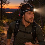 Hardloopverlichting met Borstharnas – Hardlooplamp met Voor- en Achterlicht – Reflecterend & Verstelbaar – USB Oplaadbaar – Hardloop Licht voor Joggen, Wandelen & Avondlopen