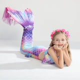 Zeemeerminstaart met bikini verkleed set Blauw, Paars en Roze