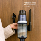 Steelstofzuiger CleanDetect 450W - Kruimeldief - Draadloos - 4 Opzetstukken - Stofzuiger - Zonder zak op accu - Samako