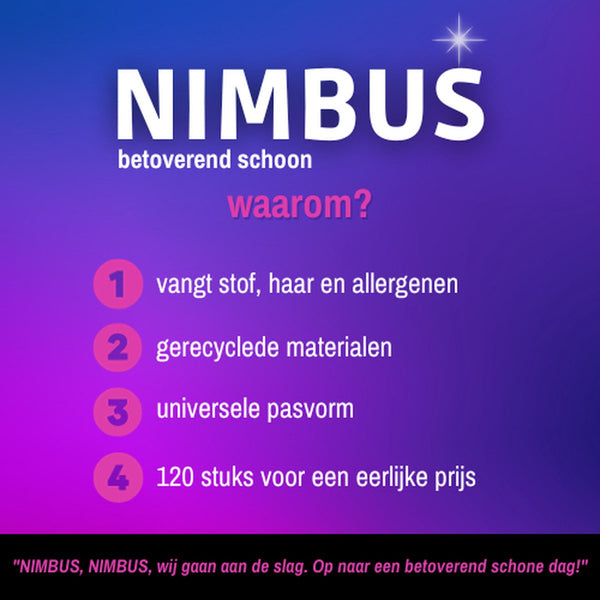 NIMBUS Magic Floorwipes Refill (120x) - Droge Vloerdoekjes - Geschikt voor Swiffer Vloerwisser