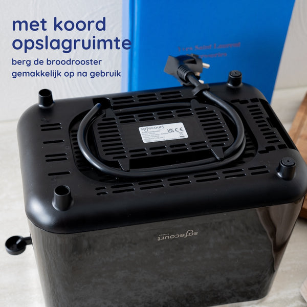Broodrooster - Extra Breed voor Dik Brood - 6 Warmtestanden - Toaster 920W - Zwart - Safecourt Kitchen