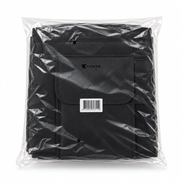 Kofferbak Organizer – Auto Organizer Opvouwbaar – 55 x 34 x 28 cm – Met Meerdere Vakken, Zijvakken & Handvatten – Boodschappenkrat voor Auto – Zwart