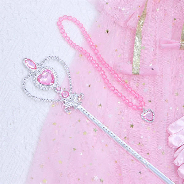 Prinsessen verkleedcape met Accessoires Roze