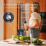 Safecourt Kitchen Power blender - 5 automatische programma's - Smoothie maker - 1300 Watt - Zwart