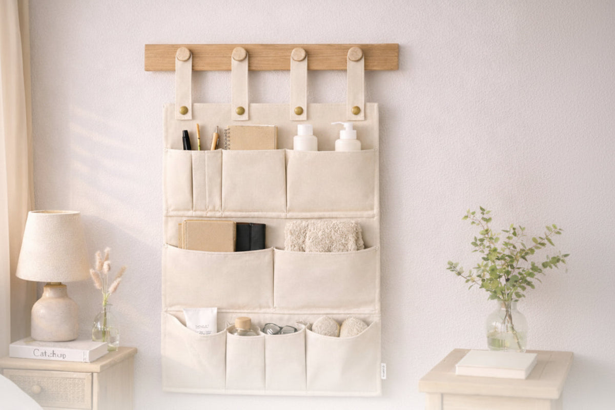 Multifunctionele Hangende Organizer – Creme – 11 Vakken – Opbergen met Stijl & Gemak