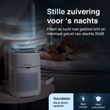 Samako - Airflow Pro - Luchtreiniger - Hepa 13 pro filter - Hooikoorts, huisdier allergieën, huisstofmijt - Luchtkwaliteitsindicator - Air purifier- Nederlandse app - Slaapstand