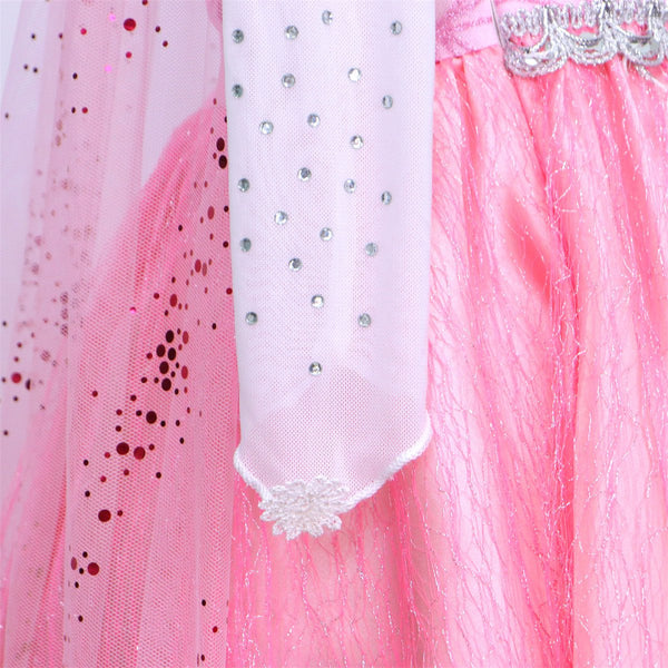 Elsa Verkleed Jurk met Ster Roze