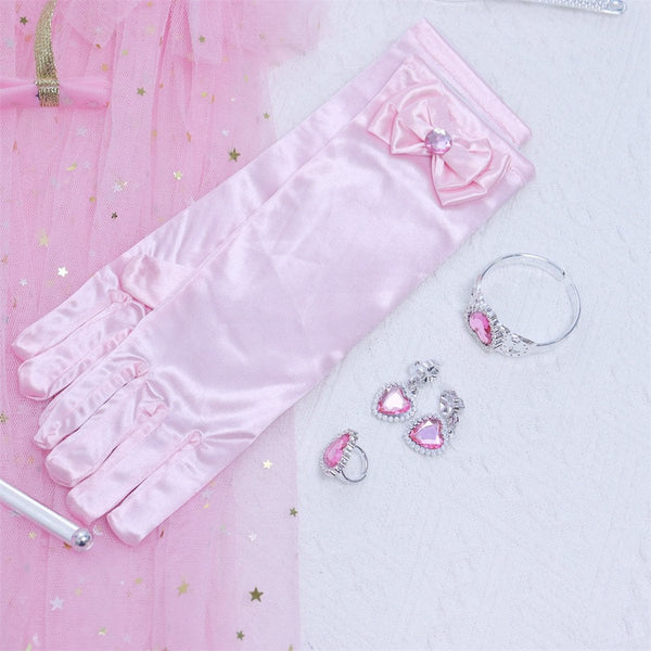 Prinsessen verkleedcape met Accessoires Roze