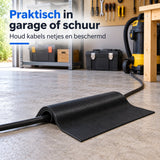 Kabelmat 150 x 40 cm – Rubberen Kabelbeschermer – Antislip Kabelgoot voor Vloer – Kabelafdekking voor Laadkabel & Verlengsnoer – Binnen en Buiten – Zwart