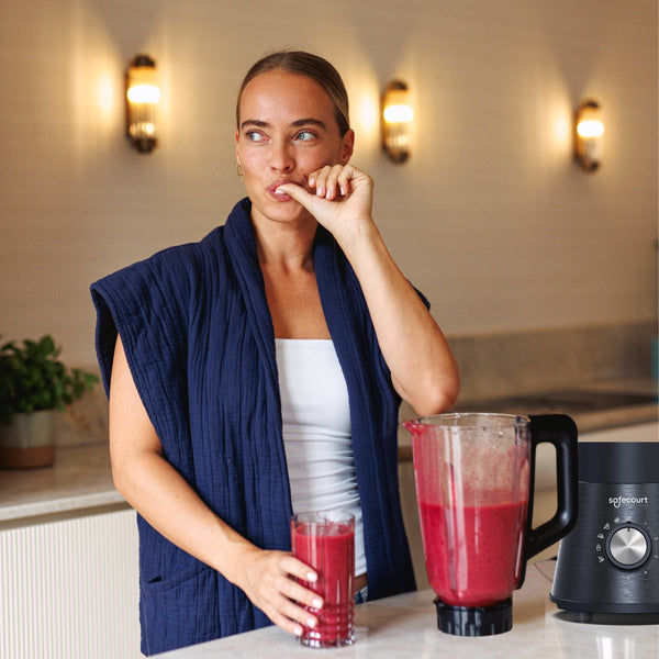 Safecourt Kitchen Power blender - 5 automatische programma's - Smoothie maker - 1300 Watt - Zwart