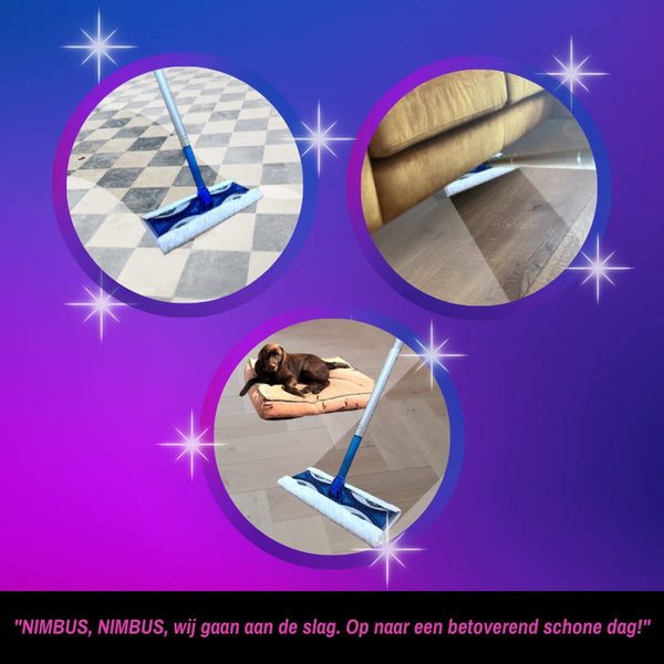 NIMBUS Magic Floorwipes Refill XXL (100x) - Droge Vloerdoekjes 46cm x 27cm - Geschikt voor Swiffer