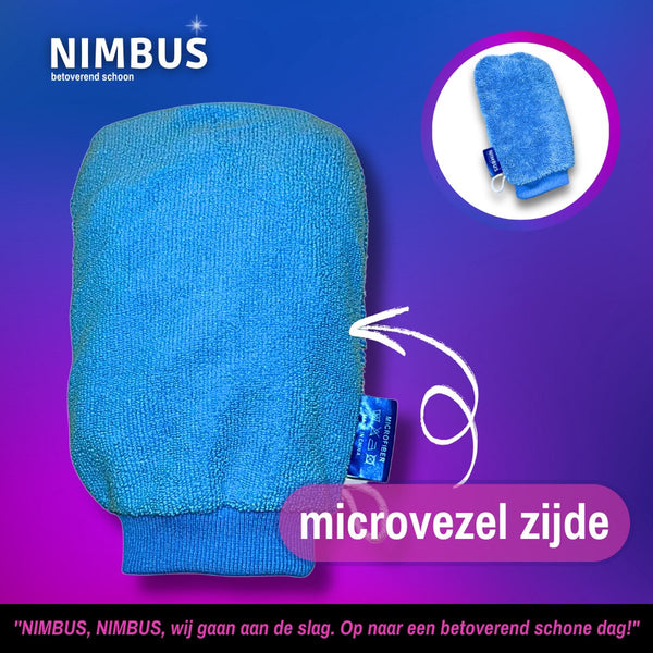 NIMBUS Magic Schoonmaakhandschoen - Scrubhandschoen en Droogdoek Badkamer, Auto en Ramen