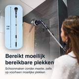 Samako Elektrische Schoonmaakborstel - Elektrische Schrobber - IPX6 waterdichte Schrobborstel met steel - 9 opzetstukken - Poetsmachine - Schrobmachine