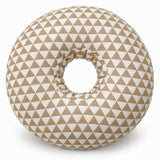 Oorkussen met Uitsparing – Donut Kussen voor Oor & Hoofd – Slaapkussen voor Zijslapers – Zachte Polyester Vulling – Wasbaar – 30 × 30 cm – Beige-Wit