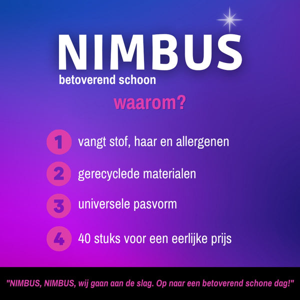 NIMBUS Magic Floorwipes Refill (40x) - Droge Vloerdoekjes - Geschikt voor Swiffer