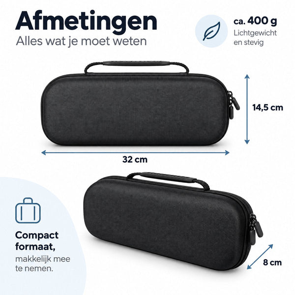 Beschermhoes Geschikt voor PS5 - PlayStation 5 – Hardcase Opbergtas – EVA Beschermcase met Accessoirevak – Draagtas voor Console & Kabels – Zwart