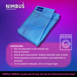 NIMBUS Wonderdoek 2-in-1 – Microvezeldoek – Ramen zemen & drogen tegelijk – Streeploos resultaat – Raamdoek 60x40cm
