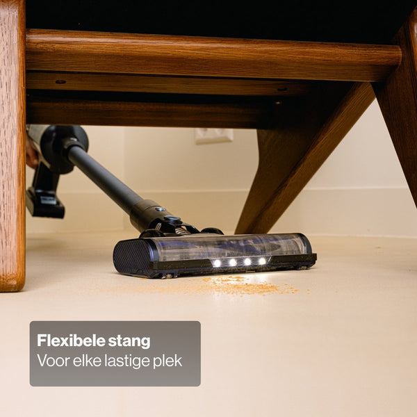 Steelstofzuiger CleanDetect 450W - Kruimeldief - Draadloos - 4 Opzetstukken - Stofzuiger - Zonder zak op accu - Samako