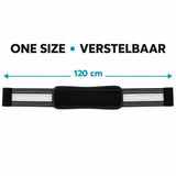 Rugband – Verstelbare Ondersteuningsband voor Onderrug – Elastische Lendenband met Klittenbandsluiting – Unisex – Tot 120 cm – Zwart