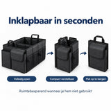 Kofferbak Organizer – Auto Organizer Opvouwbaar – 55 x 34 x 28 cm – Met Meerdere Vakken, Zijvakken & Handvatten – Boodschappenkrat voor Auto – Zwart