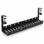 Kabelgoot Bureau – Verstelbare Kabelmanagement Tray 40-78 cm – Kabelbak Onder Bureau Zonder Boren – Met Klembevestiging – Voor Stekkerdoos, Adapters & Kabels – Zwart