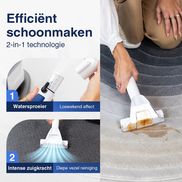 Samako Professionele Tapijtreiniger - Draagbare Vlekkenreiniger - Bankreiniger - Meubelreiniger - Zetelreiniger - Haarverwijderaar Stofzuiger - Matrasreiniger