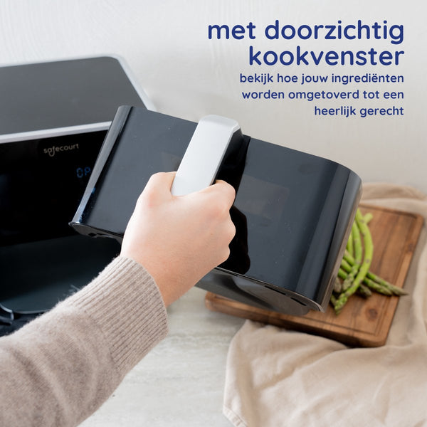 Safecourt Kitchen Airfryer XXL - Heteluchtfriteuse - 1800W - 7L Inhoud - 40ºC tot 200ºC - Zwart