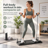 Pilates - Multifunctioneel Fitness Board – Opvouwbaar Trainingsapparaat voor Thuis – Full Body Workout – Buikspiertrainer met Weerstandsbanden – Core, Armen & Benen – Fitnessapparaat Home Gym