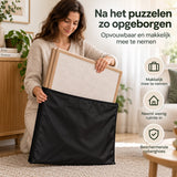 Opvouwbaar Puzzelbord voor 1000 Stukjes – Puzzelmat & Puzzelplaat 80 x 60 cm – Draagbaar Puzzelbord met Beschermhoes – Antislip Oppervlak – Beige