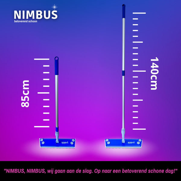 NIMBUS Vloerwisser XXL - Telescoopsteel - Geschikt voor Swiffer XXL en Leifheit vloerdoekjes - 40cm breed