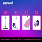 NIMBUS Vloerwisser XXL - Telescoopsteel - Geschikt voor Swiffer XXL en Leifheit vloerdoekjes - 40cm breed