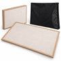 Opvouwbaar Puzzelbord voor 1000 Stukjes – Puzzelmat & Puzzelplaat 80 x 60 cm – Draagbaar Puzzelbord met Beschermhoes – Antislip Oppervlak – Beige