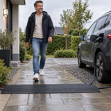 Kabelmat voor Vloer – Kabelbeschermer voor Laadkabel & Verlengsnoer – Oprolbare Kabelbrug – 3 mm Dik – Zwart – 120 X 40 cm