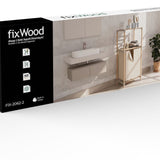 FixWood Houten Wasmand met Opbergplanken – Opbergrek met 2 Niveaus – Badkamer & Slaapkamer – Stijlvol & Stevig – Naturel