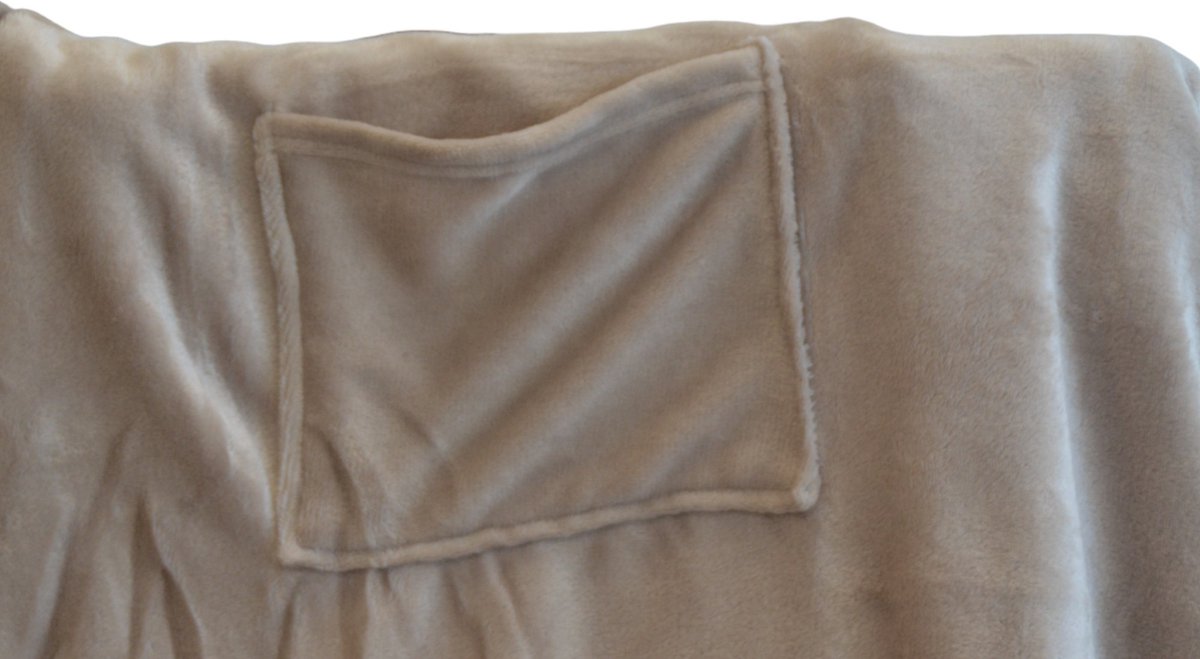 Woondeken met Mouwen - Taupe - 145 x 195 cm - Extra Zacht - Bankkleed - Plaid - Bankplaid - Knuffeldeken